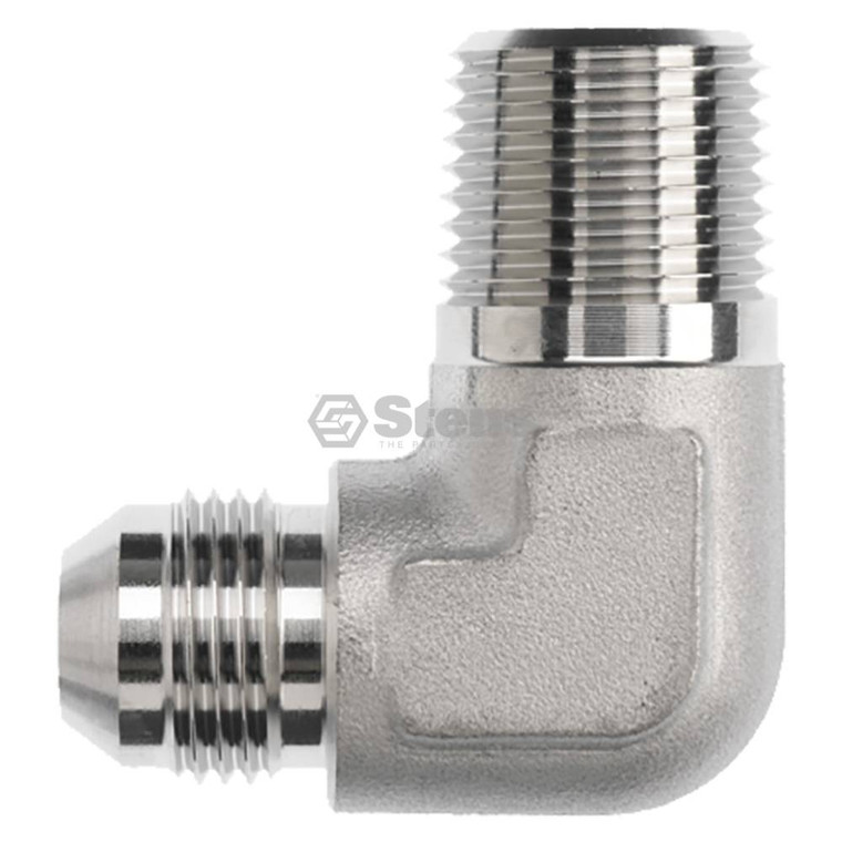 Hydraulic Adapter  Male JIC 37° to Male Pipe 90° elbow    3001-1371