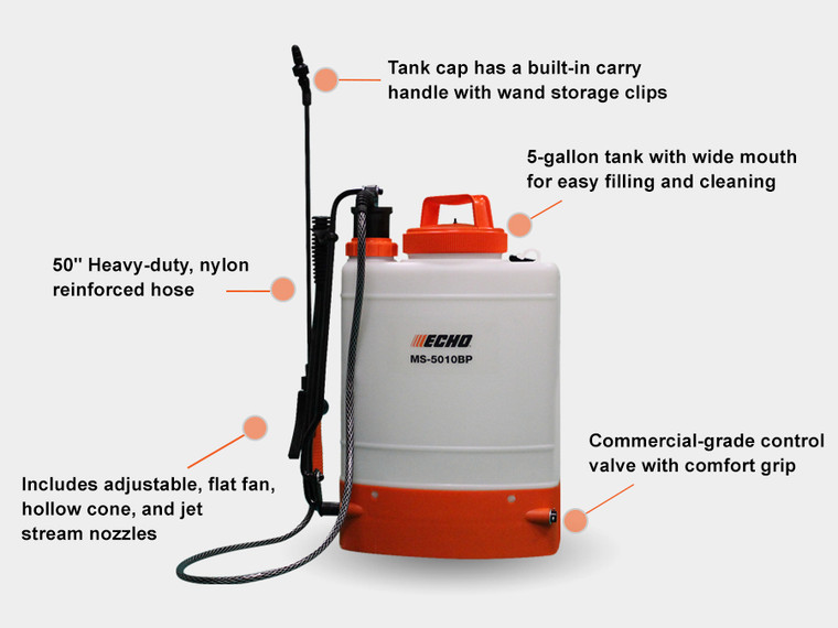 Echo 5 GAL (20L) BACKPACK SPRAYER PISTON Model# MS-5010BP