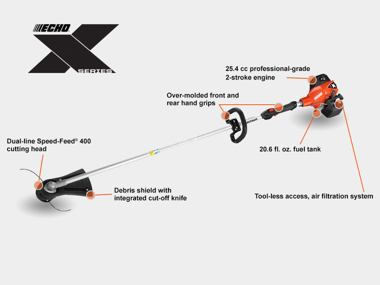 Echo 25.4 CC STRAIGHT SHAFT TRIMMER Model# SRM-2620AA