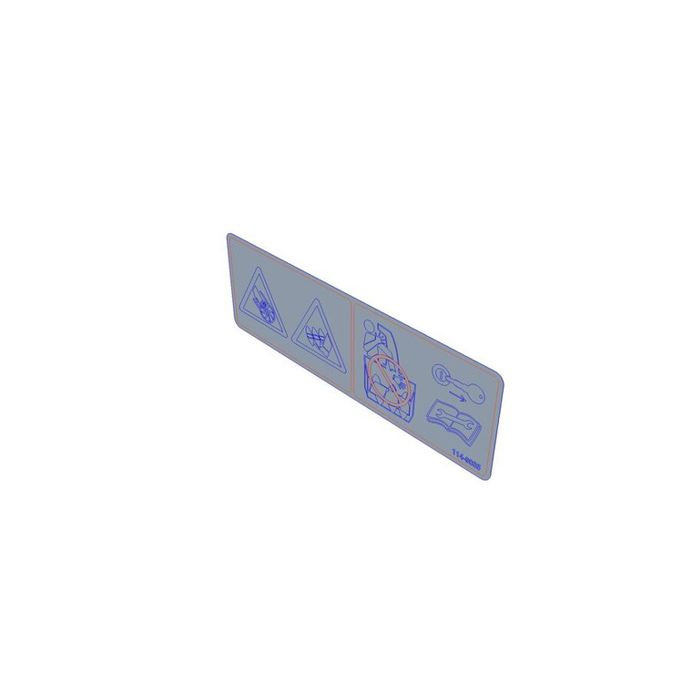 Genuine Toro DECAL-DANGER, DISCHARGE Part# 114-9035