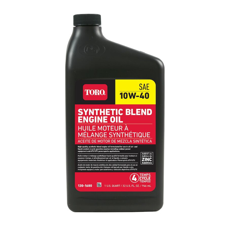 Genuine Toro 10W-40 4-CYCLE ENGINE OIL 32 OZ BOTTLE Part# 130-1680