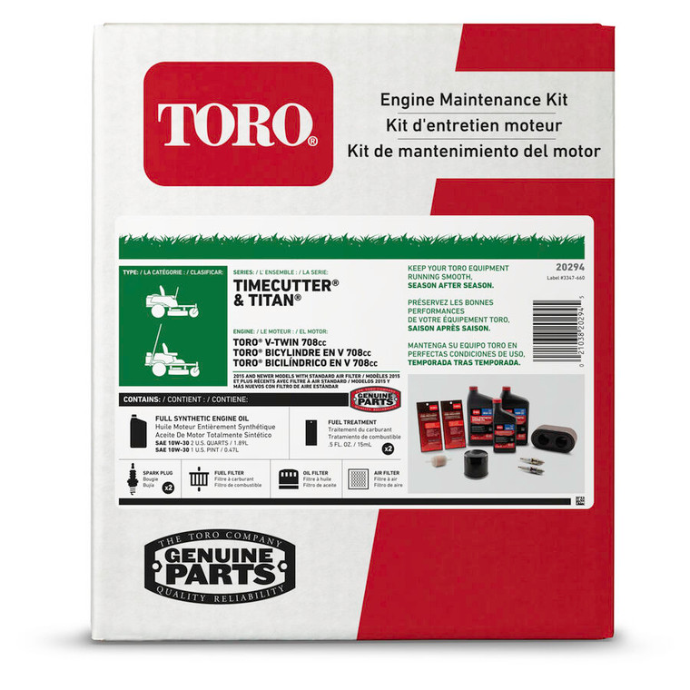 Genuine Toro MAINTENANCE KIT, TORO V-TWIN ENGINE Part# 20294