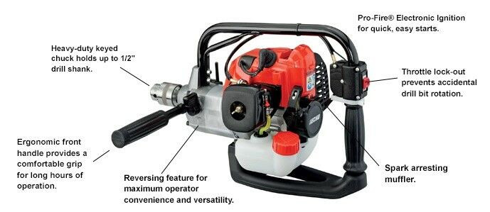 ECHO 25.4cc Engine Drill Reversing PRODUCT ID EDR-260