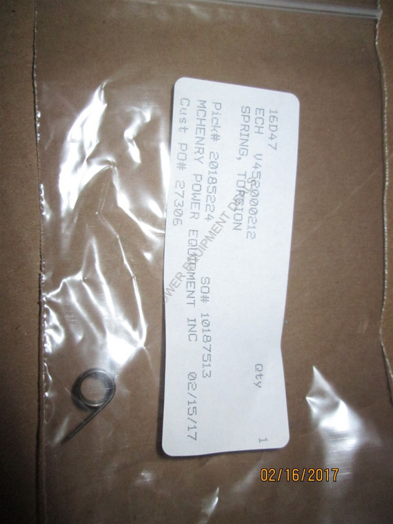 Genuine Echo / Shindaiwa SPRING, TORSION Part# V452000212
