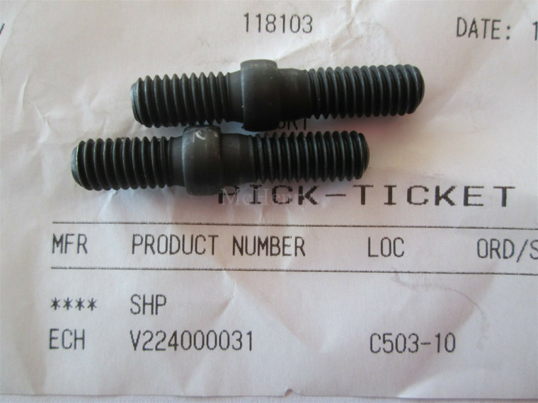 Genuine OEM Echo Shindaiwa 2 Pack BOLT, STUD 6 Part# V224000031