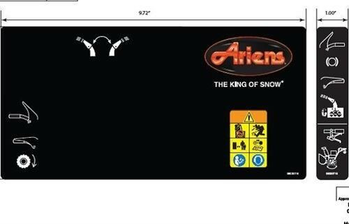 Genuine OEM Ariens Sno-Thro Decal, Control, Deluxe Track 08000715