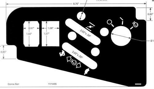 Genuine OEM Ariens Max Zoom Zero Turn Mower Decal, Control Panel 00260000