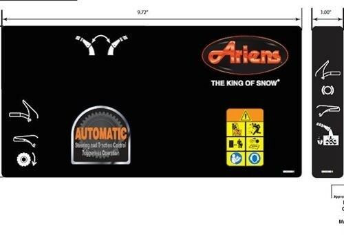 Ariens Sno-Thro Decal, Control, Deluxe, Auto Diff Axle 08000801