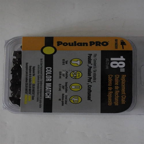 Genuine AYP SEARS HUSQVARNA CHAIN 18' 62DL, 3/8, .050 Part# 581562301