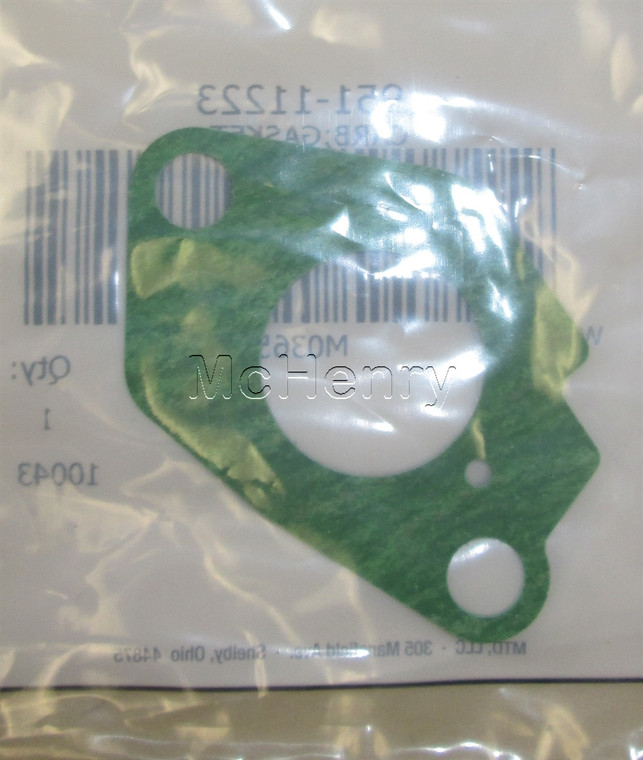 Genuine MTD  CARBURETOR GASKET Part # 951-11223