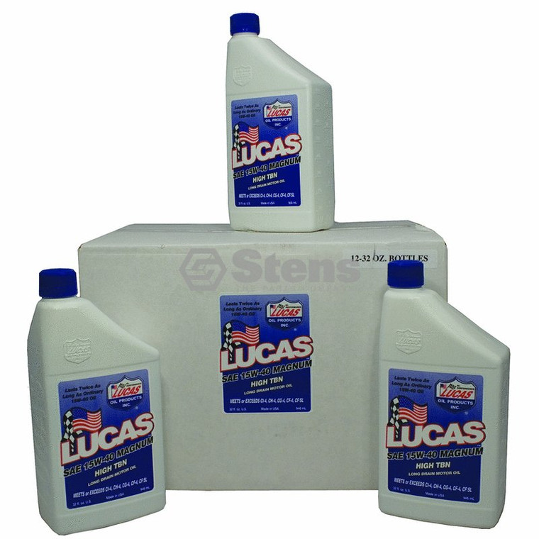 Magnum High TBN Motor Oil For SAE 15W-40, Twelve 32 oz. bottles