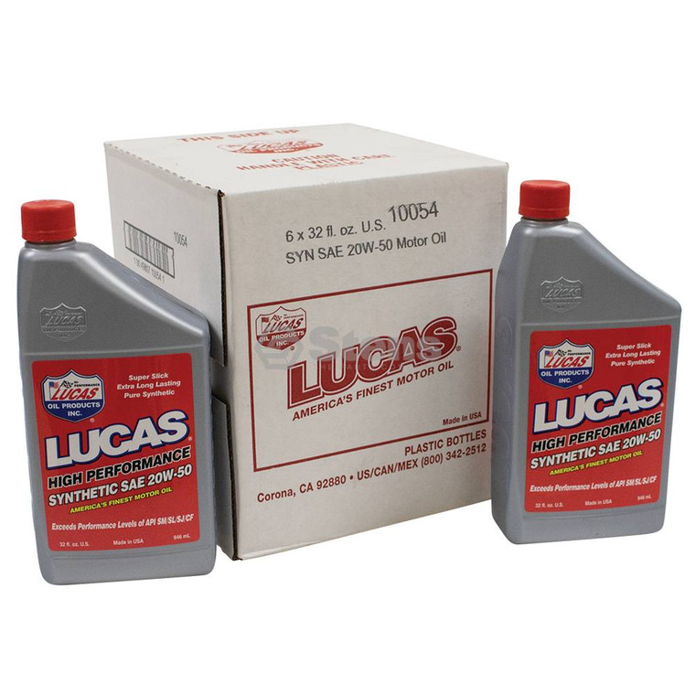 Synthetic Motor Oil SAE 20W-50, Six 32 oz. bottles Part # 051-555
