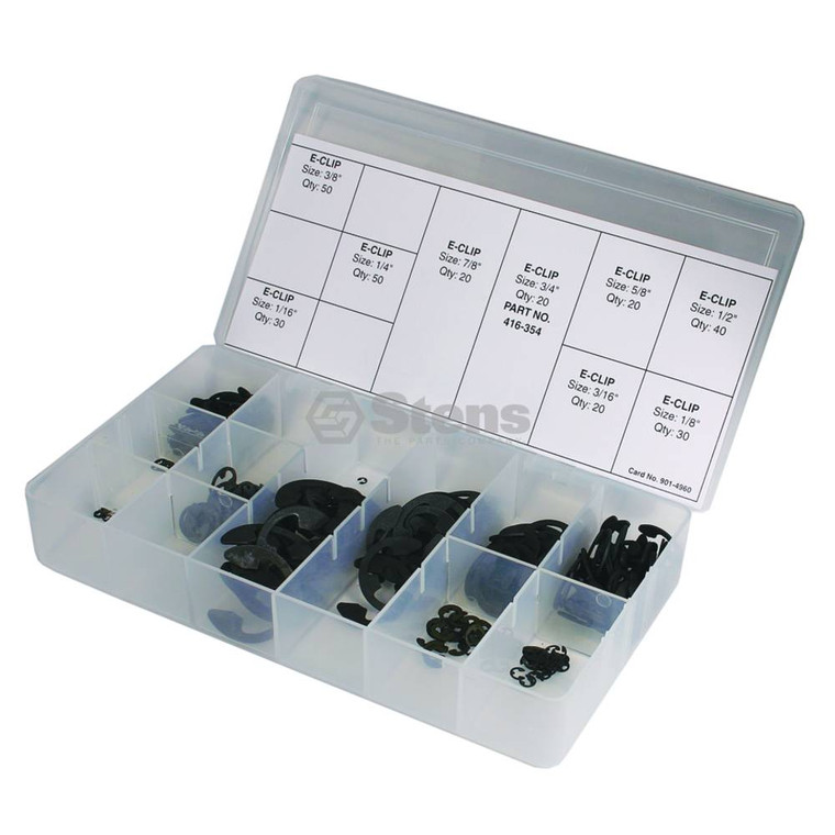 E-Clip Kit  280 Piece Kit Part # 415-166