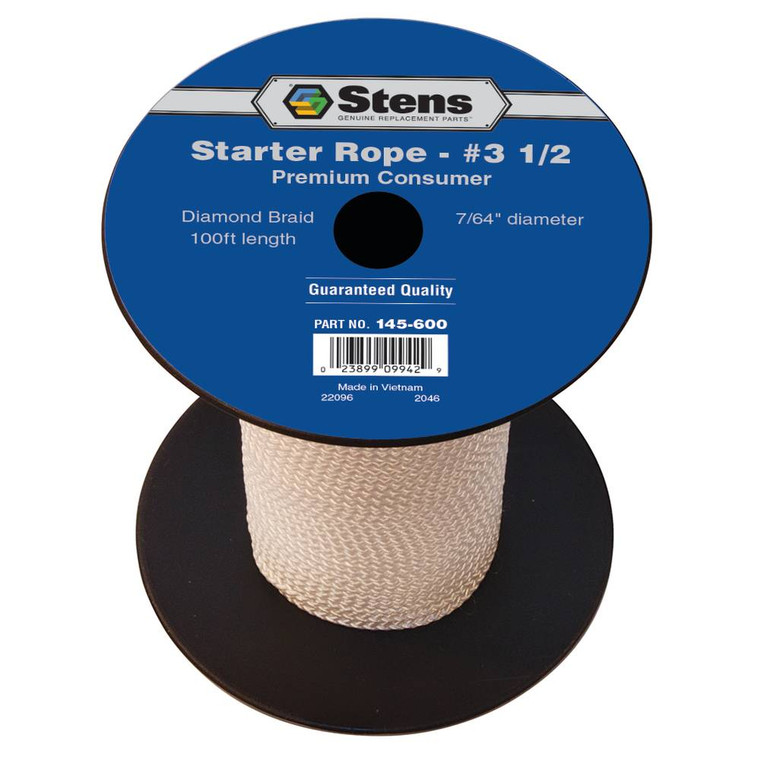 100'Diamond Braid Starter Rope  #3 1/2 Diamond Part # 145-600