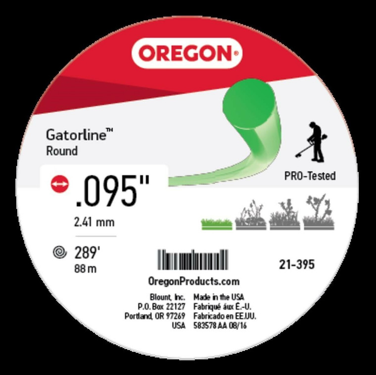 Genuine Oregon  Round Gatorline, .095in., 1 Lb Part# 21-395