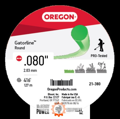 Genuine Oregon  Round Gatorline .080 1 Lb Donut Part# 21-380