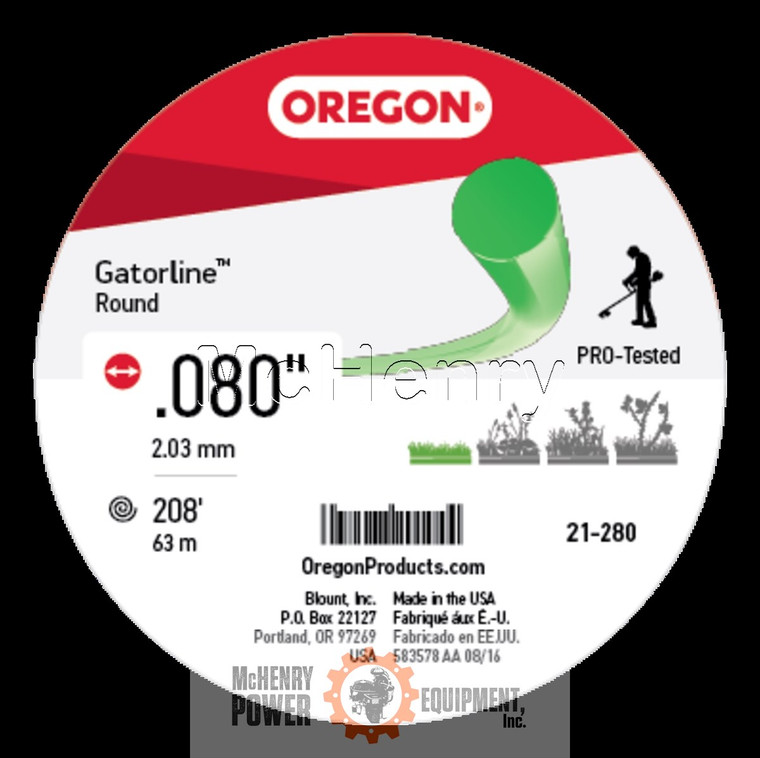 Genuine Oregon  Round Gatorline, .080in., 1/2 Lb Part# 21-280