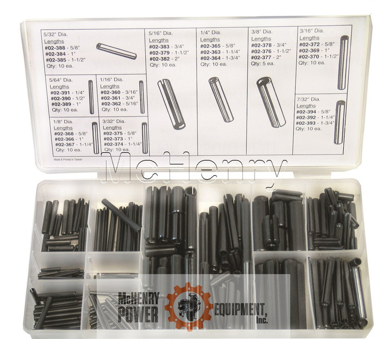 Genuine Oregon Spring Pins/Roll Pins Component Pack, 285 qty Part# 08-375