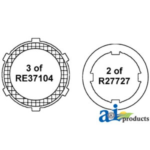 NEW DISC KIT for John Deere RE37119 RE37119