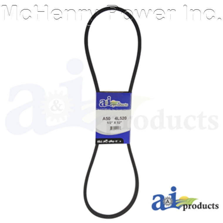 Replacement A&I  A-SECTION BELT 4L520 for Classical V-Belt  1/2 X 52 Part# A50