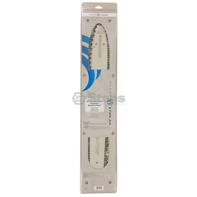 20"" Bar and Chain Combo replaces 3/8"" pitch, .050 gauge, 72 DL Part # 076-2037