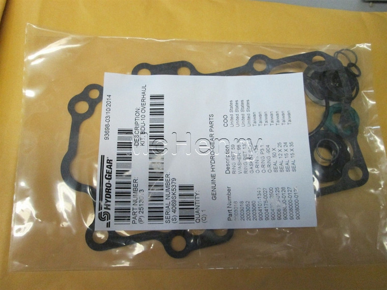 Genuine OEM Hydro-Gear KIT BDU-10 OVERHAUL SEAL  Part# 2513013