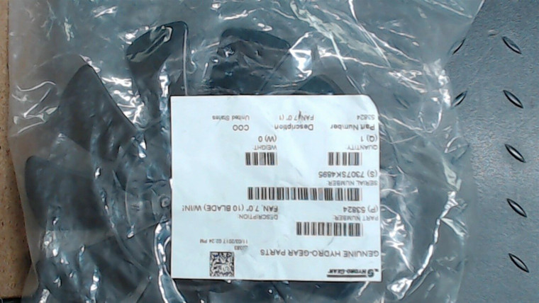 Genuine OEM Hydro-Gear FAN 7 0 (10 BLADE) W/INSERT  Part# 53824