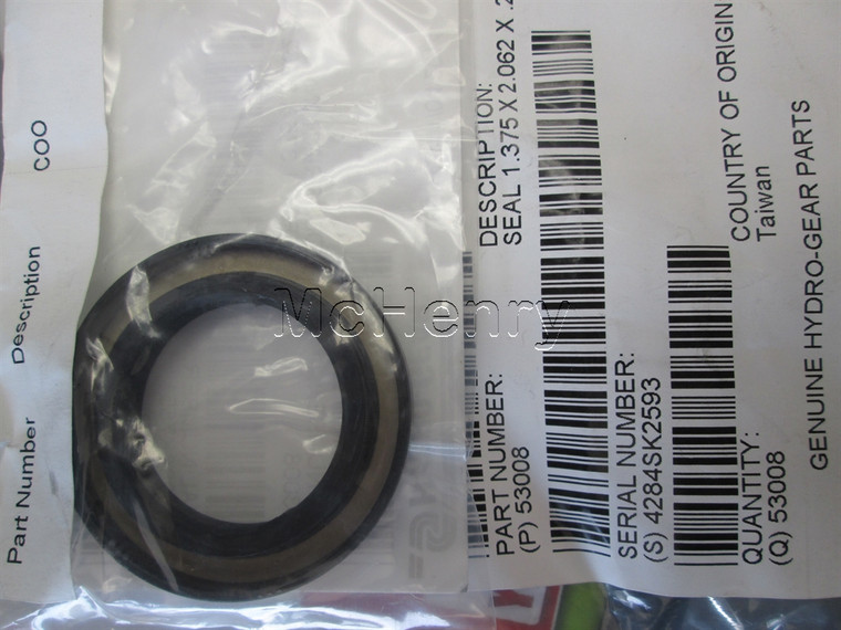 Genuine OEM Hydro-Gear LIP SEAL 1 375X2  Part# 53008