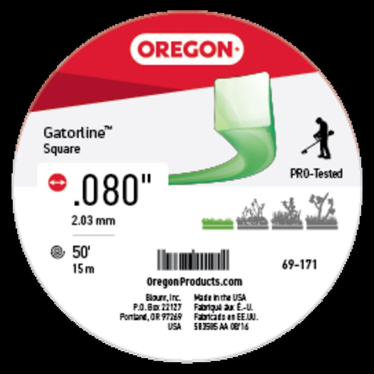 Genuine Oregon  Magnum Gatorline Square, .080'', 50' Part# 69-171