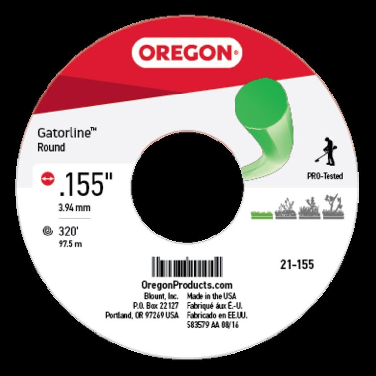 Genuine Oregon  Gatorline, Round, .155in. 3 lb Part# 21-155