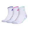 (Unpurchaseable) adidas Cushioned 3.0 3-Pack Quarter - Women's White/Green View 1 Thumbnail Image