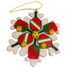 Born To Rally Pickleball Snowflake Christmas Ornament White View 1 Thumbnail Image