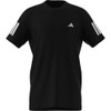 adidas Boys' Club 3 Stripes Tee Black View 1 Thumbnail Image