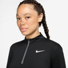 Nike Dri-FIT UV Victory 1/2 Zip Top - Women's Black View 3 Thumbnail Image
