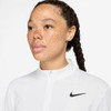 Nike Dri-FIT UV Victory 1/2 Zip Top (W) White View 3 Thumbnail Image