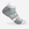Thor-Lo Experia Ultra Light Padding No-Show Tab Socks White/Grey View 1 Thumbnail Image
