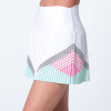 K-Swiss Pleated Skirt 14.5" - Women's White/Techno Pink View 2 Thumbnail Image