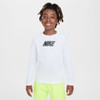 Nike Dri-FIT Multi+ Boys Long Sleeve Top White View 1 Thumbnail Image