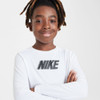 Nike Dri-FIT Multi+ Boys Long Sleeve Top White View 3 Thumbnail Image