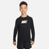 Nike Dri-FIT Multi+ Boys Long Sleeve Top Black View 1 Thumbnail Image