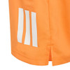adidas Boys' Club 3 Stripes Short Pure Orange View 6 Thumbnail Image
