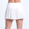 Lucky In Love Racer Rib Pleated Skirt - Women's White/Wave View 4 Thumbnail Image