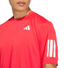 adidas Club 3 Stripes Tee - Men's Pure Ruby View 4 Thumbnail Image