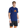 adidas Clay Graphic Tee - Men's Dark Blue View 1 Thumbnail Image