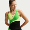 (Unpurchaseable) Nike Pro Dri-FIT Speed Tank - Women's Black/Lt Lemon Twist/Green View 3 Thumbnail Image