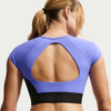 Nike Pro Sculpt Short Sleeve Bra Top (W) Light Thistle/Sapphire View 4 Thumbnail Image