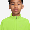 (Unpurchaseable) Nike Dri-FIT Miler 1/2 Zip Kids' Top Volt Ice View 3 Thumbnail Image