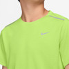 Nike Dri-FIT Miler Kids' Short Sleeve Top Volt Ice View 3 Thumbnail Image