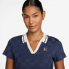 Nike Court CLTN Cropped Polo - Women's Midnight Navy/Sail View 3 Thumbnail Image