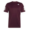 (Unpurchaseable) adidas Club 3 Stripes Tee - Men's Maroon View 1 Thumbnail Image